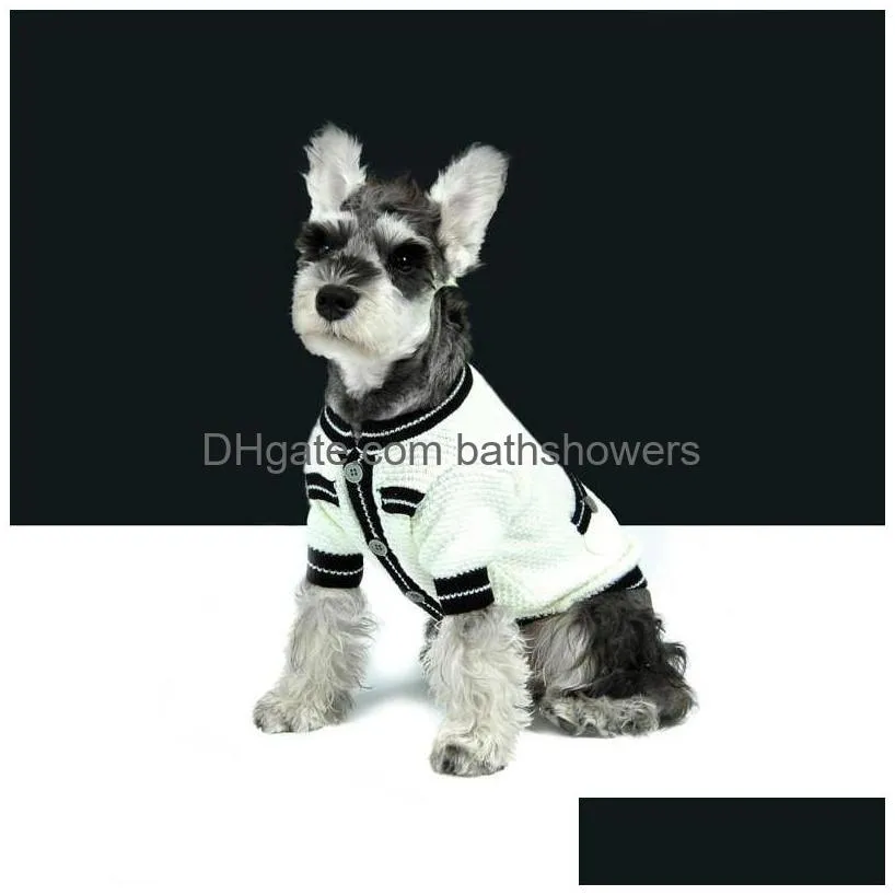 Hundebekleidung Einfaches Muster Haustiere Pullover Frühling Herbst Persönlichkeit Schöne Haustiermäntel Klassisch Soft Touch Bldog Teddyjacken Drop Delive Dhb94