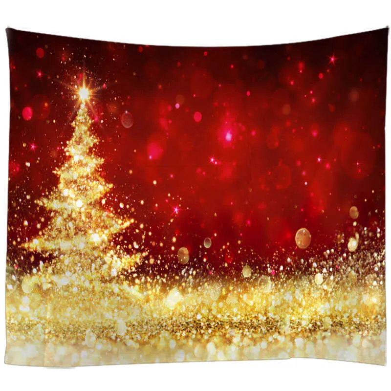 Tapestries Christmas tree ice Tapestry Bedroom Living Room Wall Hanging Tapestry Home Decor Xmas Mat for Christmas New Year