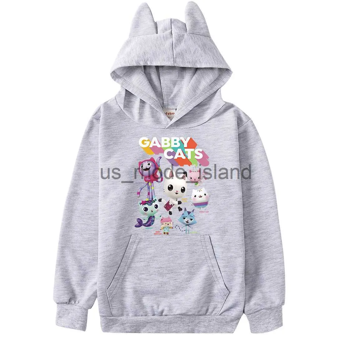 Vestes à capuche automne mignon Gabbys maison de poupée dessin animé Kawaii enfants sweat à capuche bébé garçons filles coton sweats enfants pull vêtements L23121