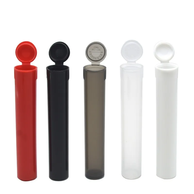 Pre roll Buis verpakking plastic roken buizen 110mm preroll doob buis gezamenlijke houder kegels met deksel Hand Sigaret Maker