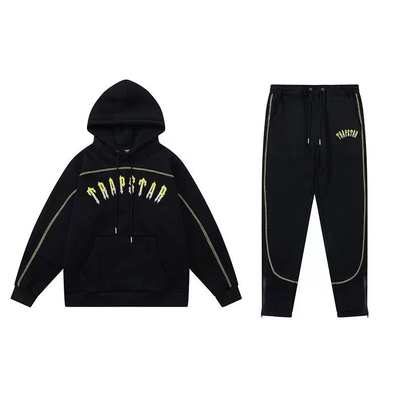 Hoodies للرجال Sweatshirts 23SstrapStar Tracksuits تناسب الرجال المركزية CEE مجموعة أعلى جودة جودة الرسالة الذهب التطريز نساء أسود هوديي الركض