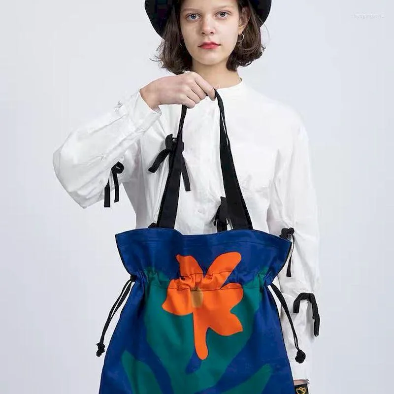 Riñoneras Foufurieux Original Independent Design Rose Bag para mujer 2023 Geometry Canvas One Shoulder Fanny Pack