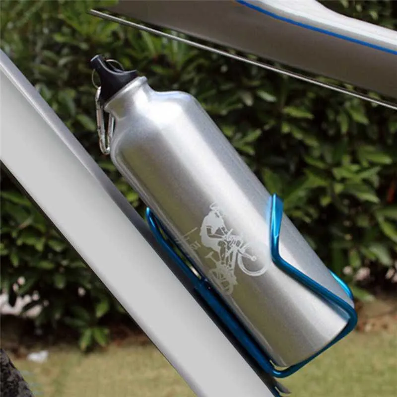 زجاجة ماء 750 مل من التخييم في الهواء الطلق زجاجة مياه ماء محمولة كوب دراجة للدراجات الكأس الرياضية المعدنية