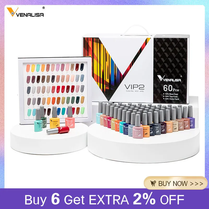 Nail Polish Venalisa Color VIP Gel Nail Polish Kit Enamel Vernish Color Gel Polish for Nail Art Design Whole Set Nail Gel Learner Kit 230711