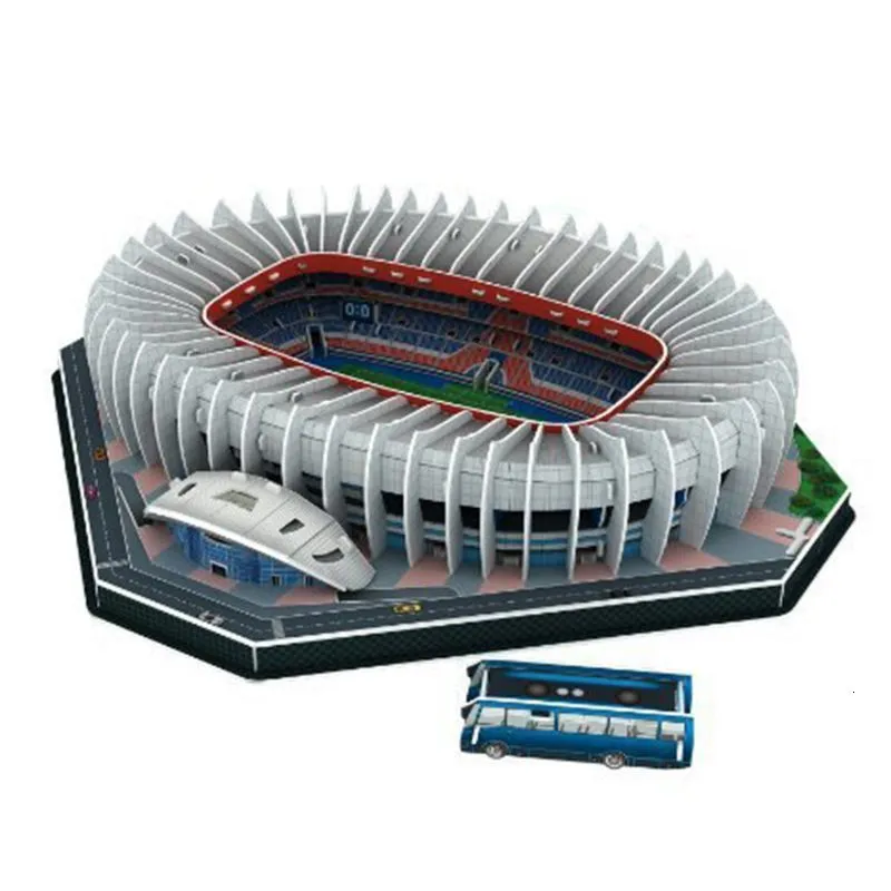 Puzzle 500 Pièces – Stade De Football Fantastique, Kit En Bois, 520x380 Mm, Lettres Au Dos, Dès 14 Ans, Décoration
