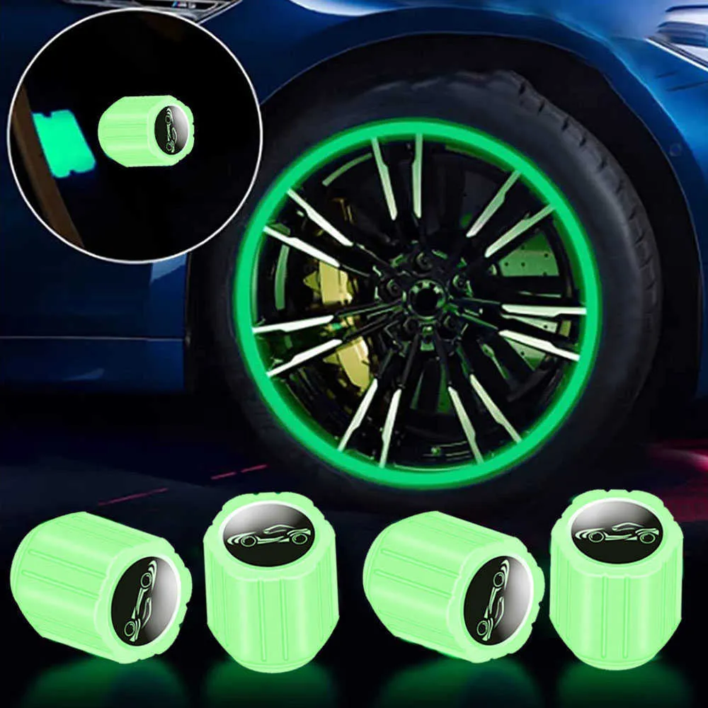 12 Bouchons De Valve De Pneu Lumineux - Accessoire Déco Et Sécurité Pour Voiture/Camion - Couleur Vive