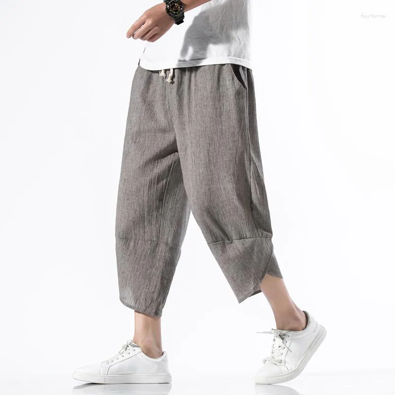 Shorts pour hommes marque pantalons décontractés 2023 mode d'été lâche taille élastique cravate coton pantacourt hommes Hip Hop Harem