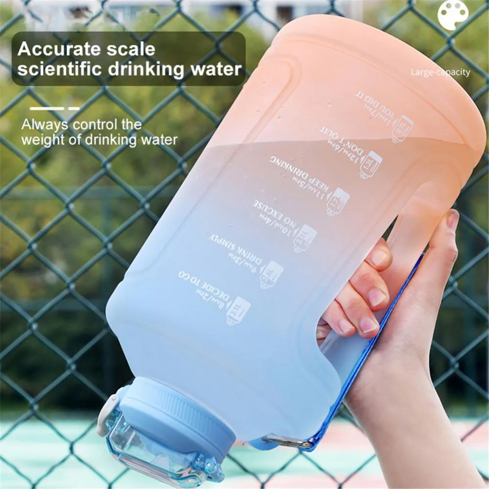 Bouteilles d'eau Fond Motivational Water 3 Bottom Outdoor Cups Gym Drinking for Kitchen Leakproof Sport Light Water Bottom Jugs Travel Fitness 230711