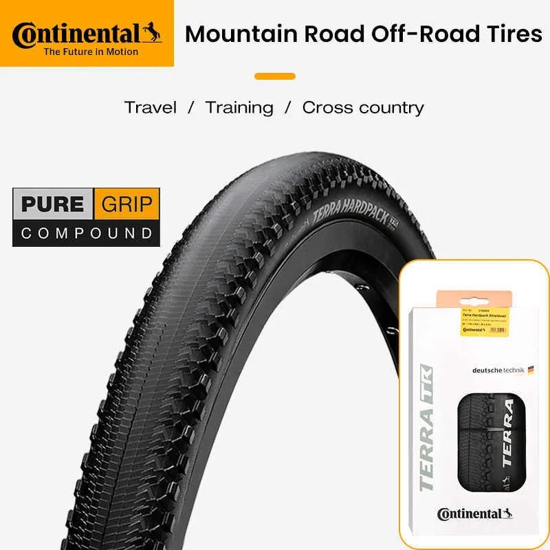 Pneumatici per bici Continental MTB Tire 29 27.5 Terra Hardpack ShieldWall Pneumatico pieghevole antiforatura Mountain Bicycle E-Bikes Tubeless Gravel Tire HKD230712