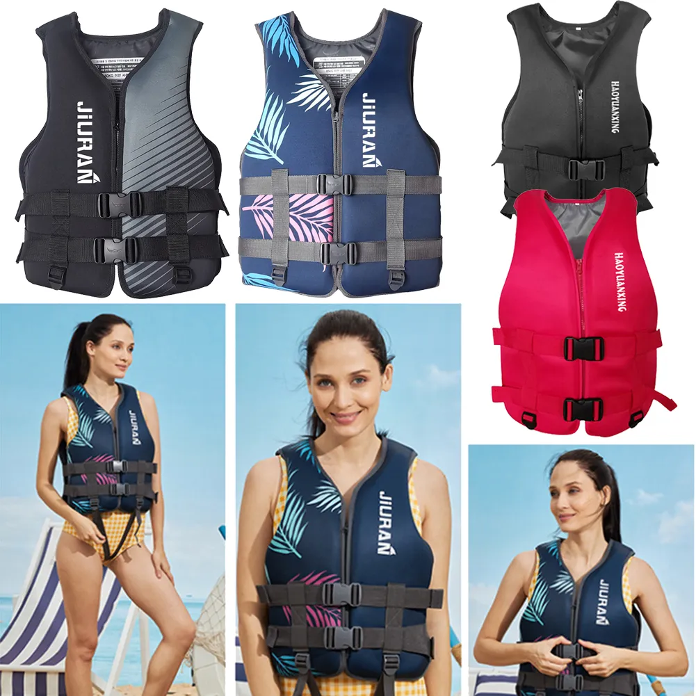 Schwimmweste Boje, Neopren-Schwimmweste, verstellbar, für Erwachsene und Kinder, aufblasbare Weste, Wassersport, Rudern, Schwimmweste, Outdoor, Schwimmen, Meeresangeln, 230712