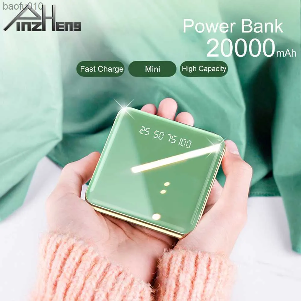 PINZHENG 20000mAh Mini Power Bank Pour iPhone 13 Pro Max Chargeur Portable Batterie Externe 10000mAh Charge Rapide USB Powerbank L230712