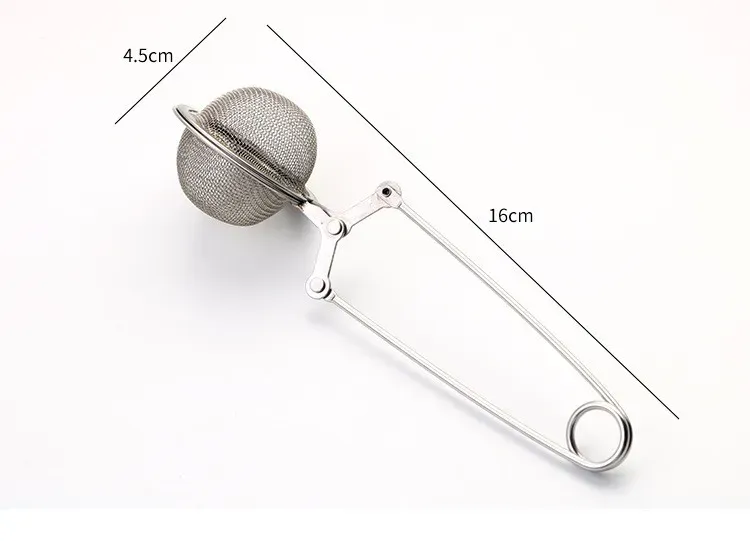 Loose Tea Steeper Spice, Herb,Tea And Seasoning Filter Ball With Hanging Hook - Stainless Steel Ball Tea Infuser Mesh Filter Strainer Whook Loose Tea Leaf Spice Ball With Rope Chain Home Kitchen - Foto 2