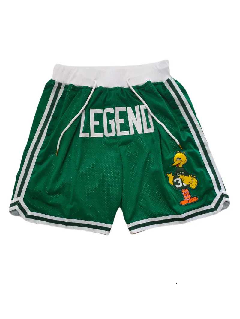 Outdoor Shorts Larry Bird Legend Basketbal Shorts Retro Mesh Basketbal Vier Zakken Korte Broek 230711