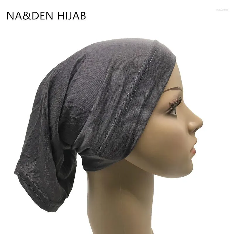 Vêtements ethniques 1 pièces foulard musulman femmes Hijab Stretch Cap islamique intérieur Modal sous écharpe Bonnet cou couverture 28 couleurs