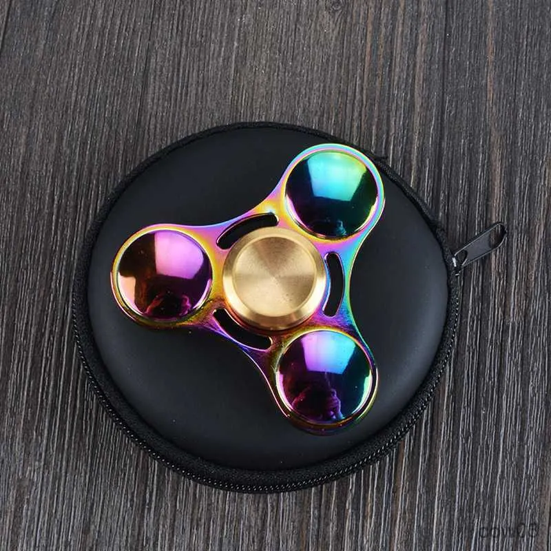 Dekompressionsspielzeug, bunter Regenbogen-Spinner, Metall-Handspinner, etwa 5 Minuten für Rotation, Anti-Stress-Spielzeug, Kinder, Kinder, R230712