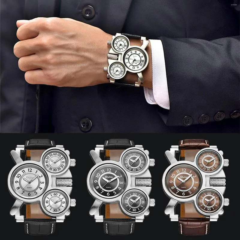 Relógios de pulso masculinos retrô Steampunk com mostrador de quartzo de 3 movimentos e pulseira de couro clássico moda feminina pulso Saat Erkek Kol Sa