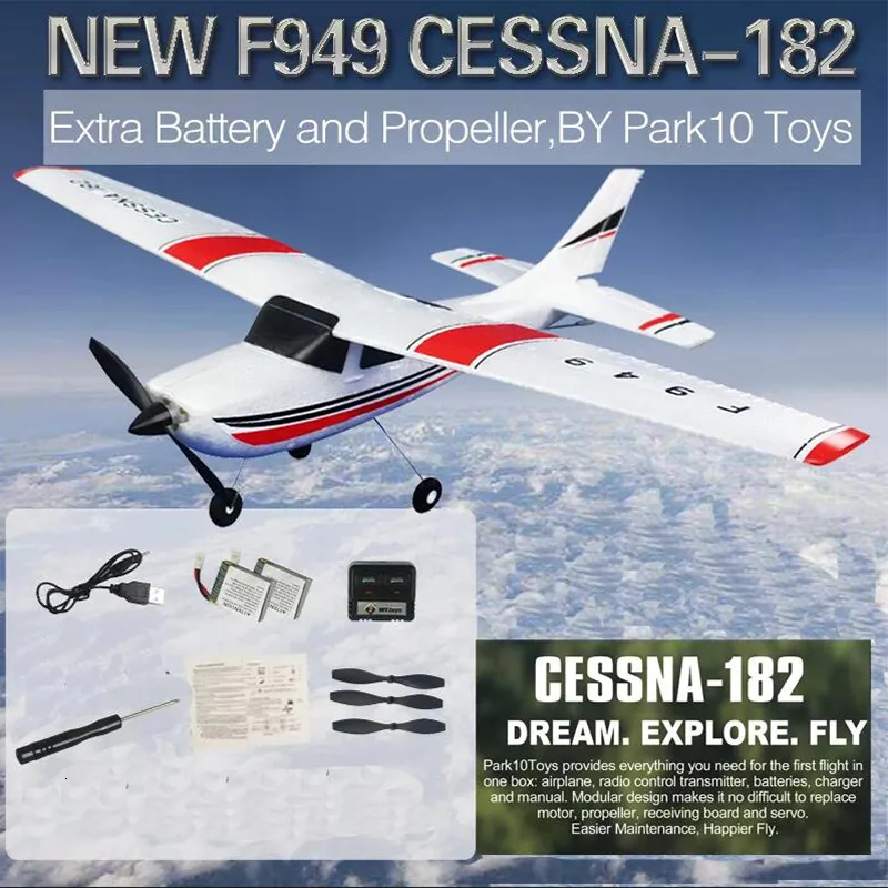 Aereo elettrico / RC WLtoys F949 2.4G 3D6G 3Ch RC velivolo ad ala fissa aereo giocattolo all'aperto drone RTF servo digitale aggiornato F949S con giroscopio 230711