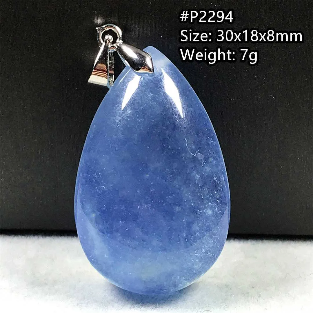 Pendant Necklaces Natural Blue Aquamarine Necklace Pendant For Women Lady Men Beauty Gift Crystal Silver Beads Rare Stone Gemstone Jewelry AAAAA HKD230712