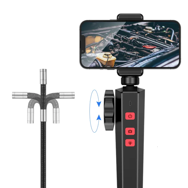 Другая электроника 1080p Auto Repair Borescope Endoscope Camera для автомобиля 6 мм 8 5 мм 180 -градусной проверки рулевого управления с 8 светодиодными мешками IP67 230712