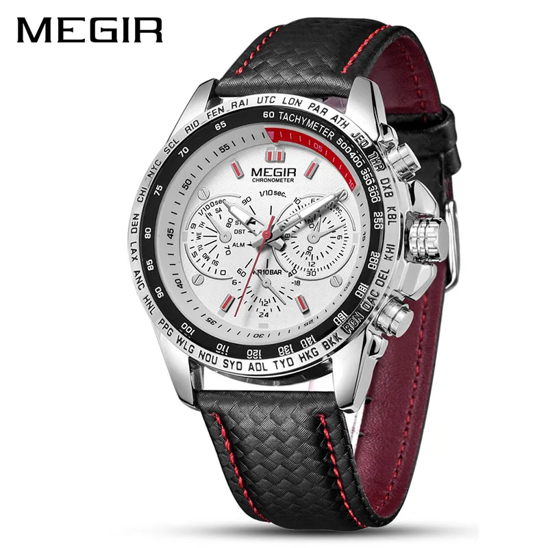 Megir Mens Watch Top Brand Luxury Quartz Wath