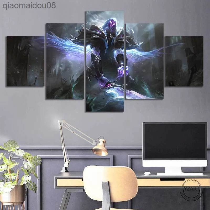 5/3 Stuk Unframed League of Legends Video Game Poster Ashen Knight Pyke LOL Games Art voor Home Decor Wall Art Gift L230704