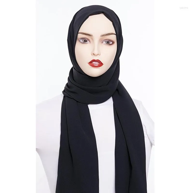 Ethnic Clothing Middle Eastern Muslim Solid Color Hijab Dubai Saudi Arabian Prayer Ramadan Mosque Women Turban Turkish Desert Scarf