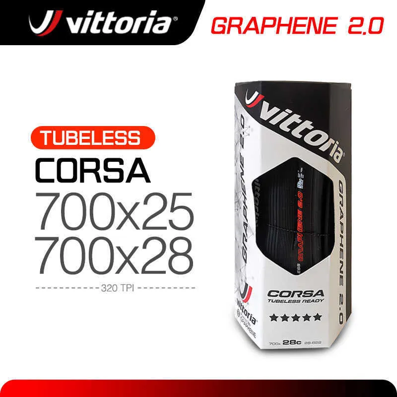 Pneus de vélo Pneu Vittoria Corsa Pneu sans chambre 700x25/28C Graphene 2.0 Pneu de vélo de route Route TUBELESS READY 700 Pneus HKD230712