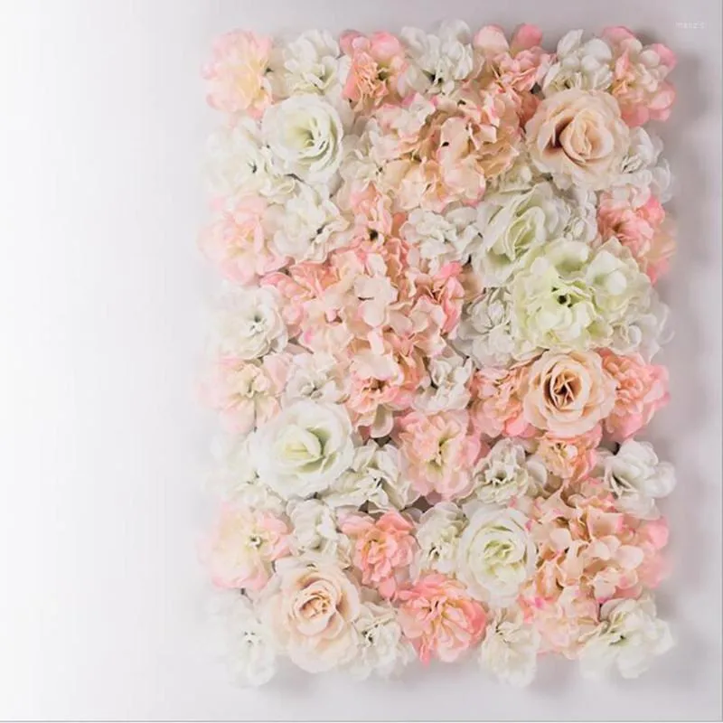 Fleurs décoratives Lieu de mariage Simulation tridimensionnelle Fleur Mur Centre commercial Fenêtre Décoration Faux Rose Pivoine Hortensia Mise en scène