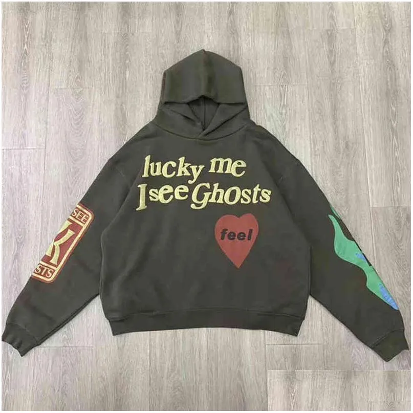 Men'S Hoodies Sweatshirts Mens Autumn Winter New West Kids See Ghost Women Men High Quality Lucky Me I Ghosts Hoodie Plover Drop D Dhcnj