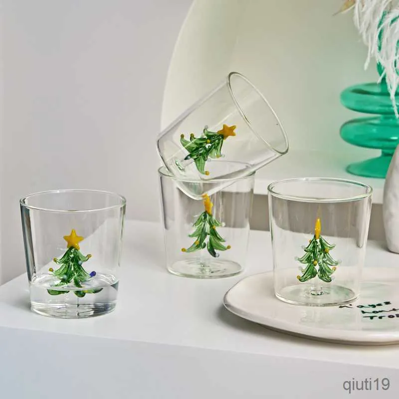マグカップクリスマスツリーマグカップカップガラスカップガラスマグコーヒーマグホームデコレーションクリスマスギフトクリスマスデコレーションR230712