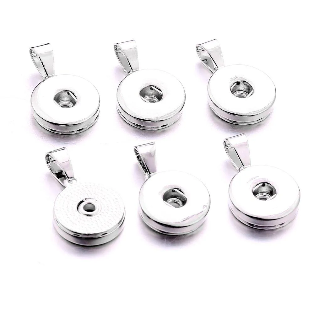 Charms Einfache Metall 18mm Ingwer Druckknopf Basis Anhänger Für DIY Snaps Tasten Halskette Ohrringe Schmuck Zubehör Drop Lieferung fi Dh4Zx