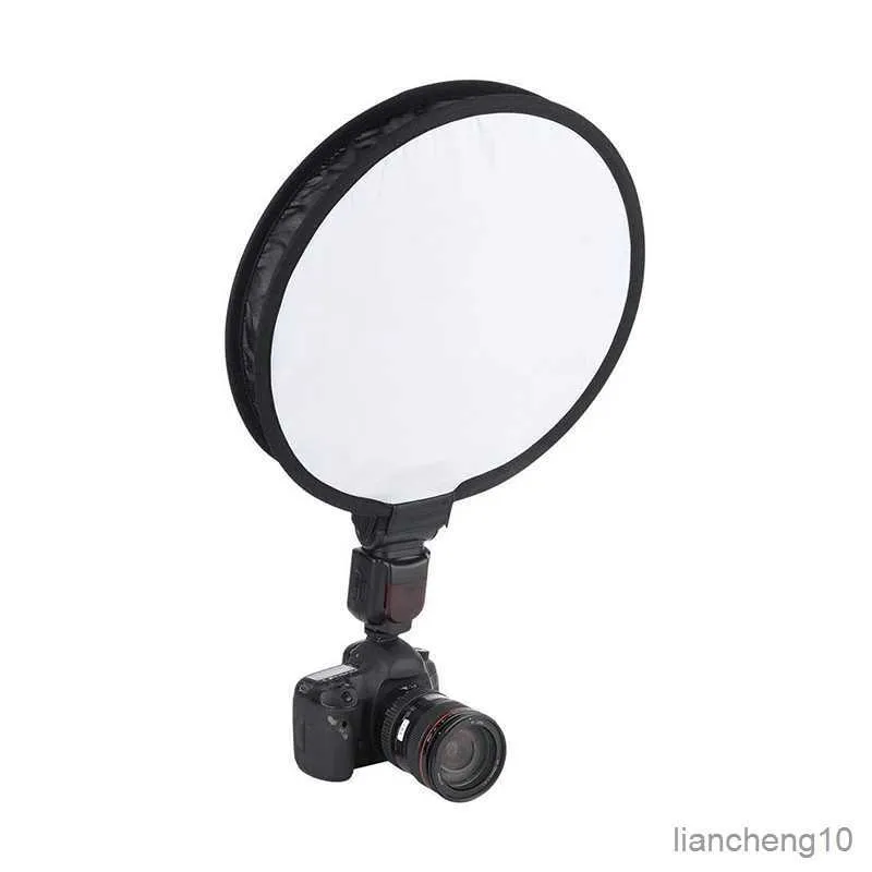 Dyfuzory z lampą błyskową 30CM 40CM przenośny składany okrągły Speedlite Softbox dyfuzor do aparatu Nikon Canon lampa błyskowa Softbox dyfuzor Dropship R230712