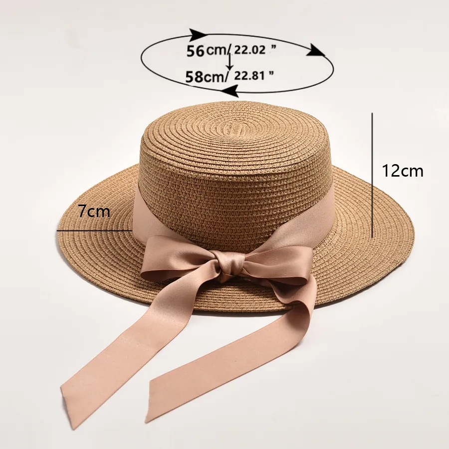 Straw Hat Pearl Hat Summer Beach Hats for Women Fashion Ladies Lace Ribbon  Bow Straw Hat Travel Beach Flat Top Sun Hat 2023 NEW - AliExpress