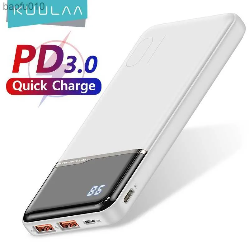 KUULAA パワーバンク 10000 mAh ポータブル充電パワーバンク 10000 mAh USB PoverBank 外部バッテリー充電器シャオ mi mi 9 8 Huawei 社 L230712