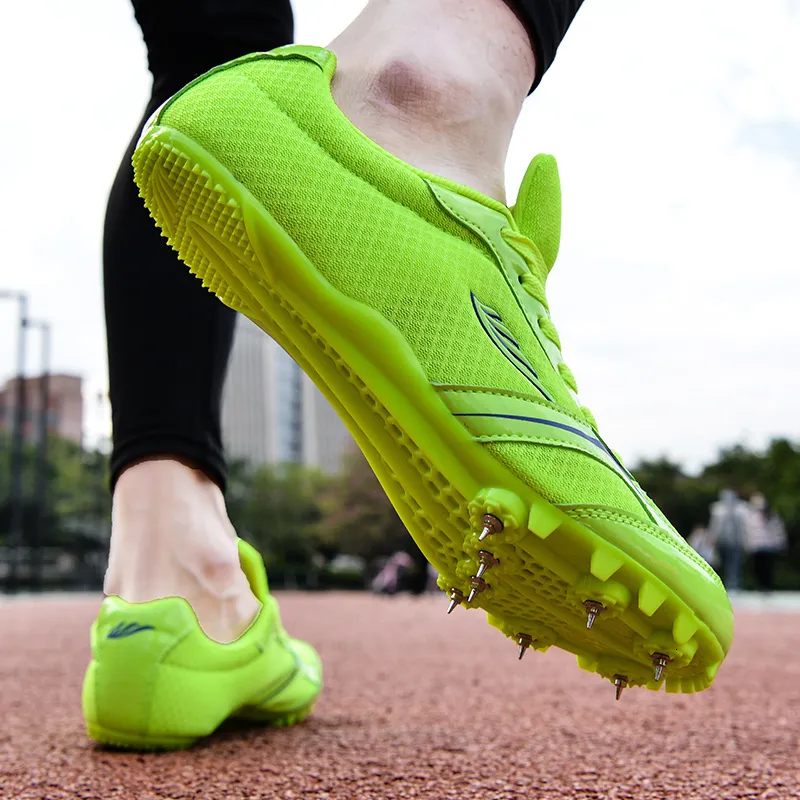 Safety Shoes Couple Running Shoes Green Red Nails Sports Shoes