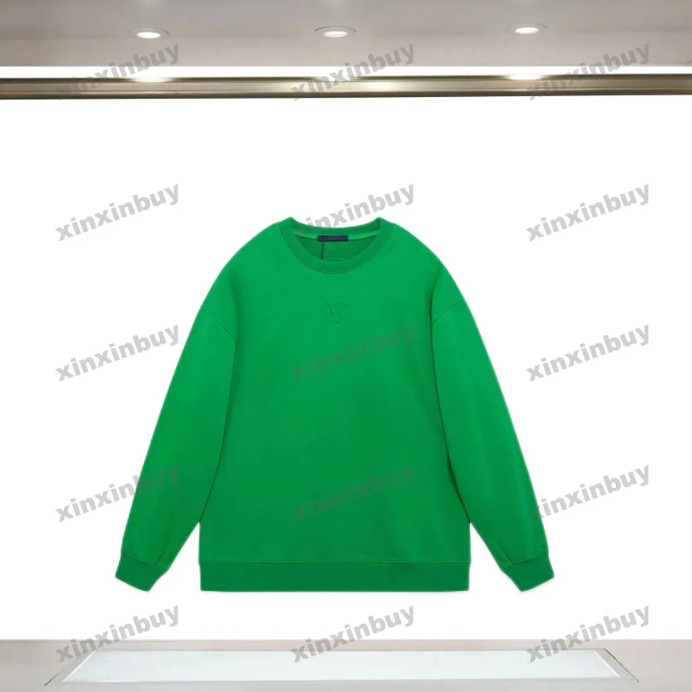 xinxinbuy erkek kadın tasarımcı sweatshirt kapüşonlu kabartma jacquard mektup kazak mavi siyah yeşil m-2xl