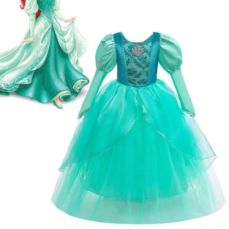 Abiti Da Bambina Abito Da Sera Di Natale Bambina Abito Ariel Bambini Costume  Da Sirena Parrucca Da Sirena Costume Da Festa Di Compleanno  BambinaHKD230712 Da 19,7 €