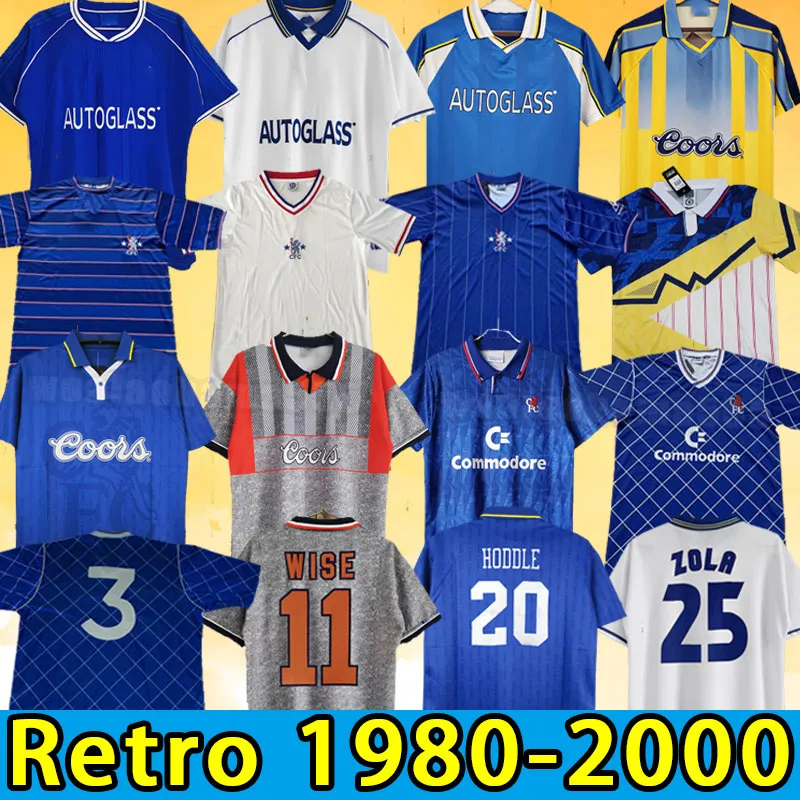 Hazard Retro CFC Jerseys Lampard Torres Drogba0 Gullit Oscar Mata Hughes Terry Away Terceiro 1994 96 97 1998 80 82 1981 83 200 Cole Zola Vialli Camisa de futebol