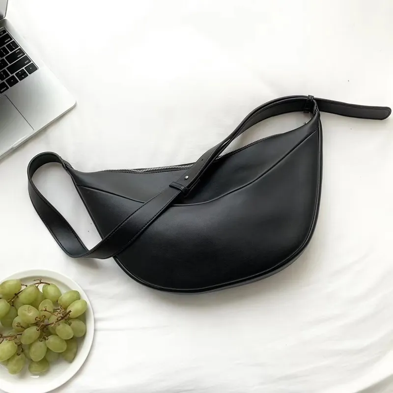 Evening Bags Zipper Women's Bag Korean Designer Middle Hobo Handbags High Quality PU Leather Ladies Shoulder Crossbody Whole Sale 230711