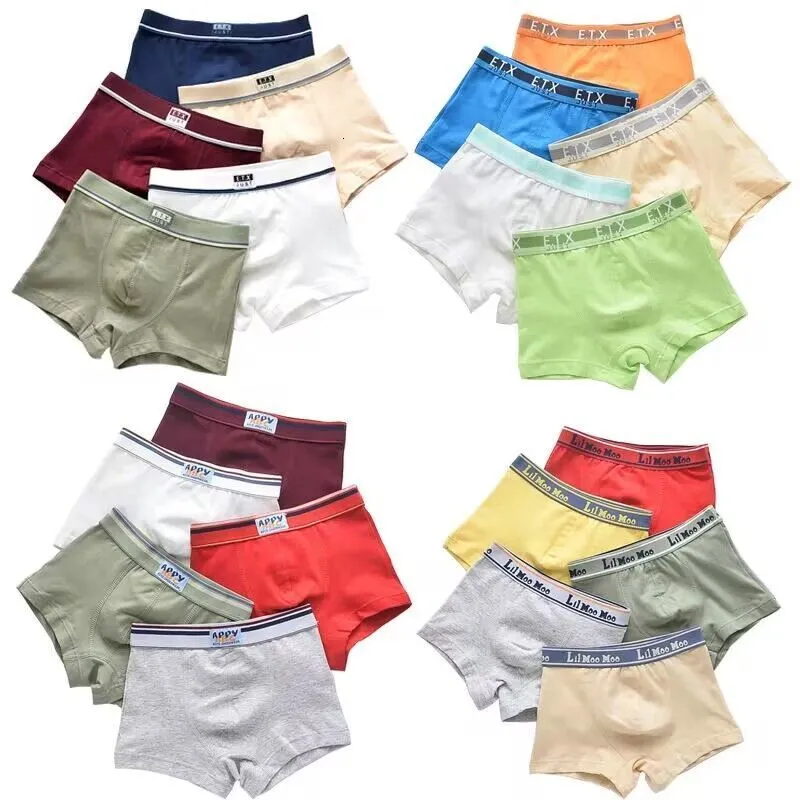 Pacote de 5 peças de calcinha infantil cuecas meninos boxer de algodão shorts bebê infantil 2 16 anos 230711