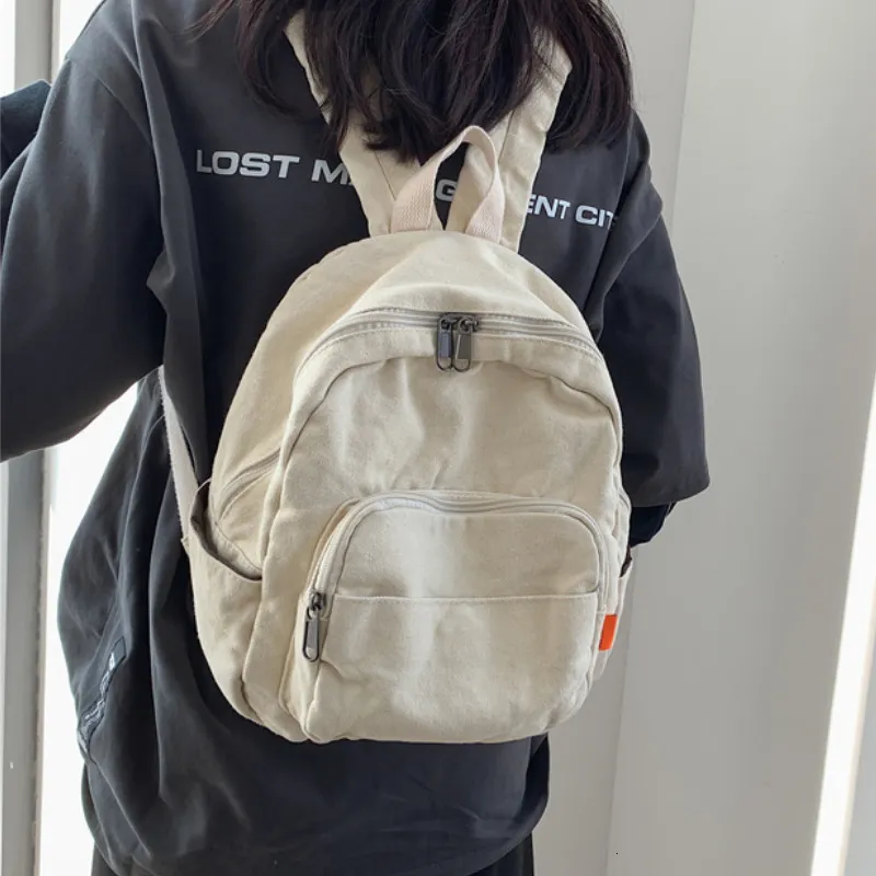 イブニングバッグ Canva 小さなバックパックヴィンテージ Feminina 学校ミニ女性 Bagpack 女性ソリッドガール mochilas 230711