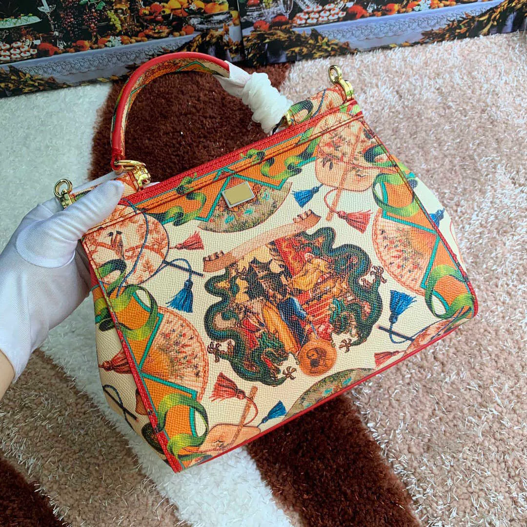 DG g Dg bag Flowers Luxurys Handbag Women Designer Totes Elegant Shoulder Bags Leather Shopper Bags Crossbody Mirror quality Tote Bag Lady Rose Purse