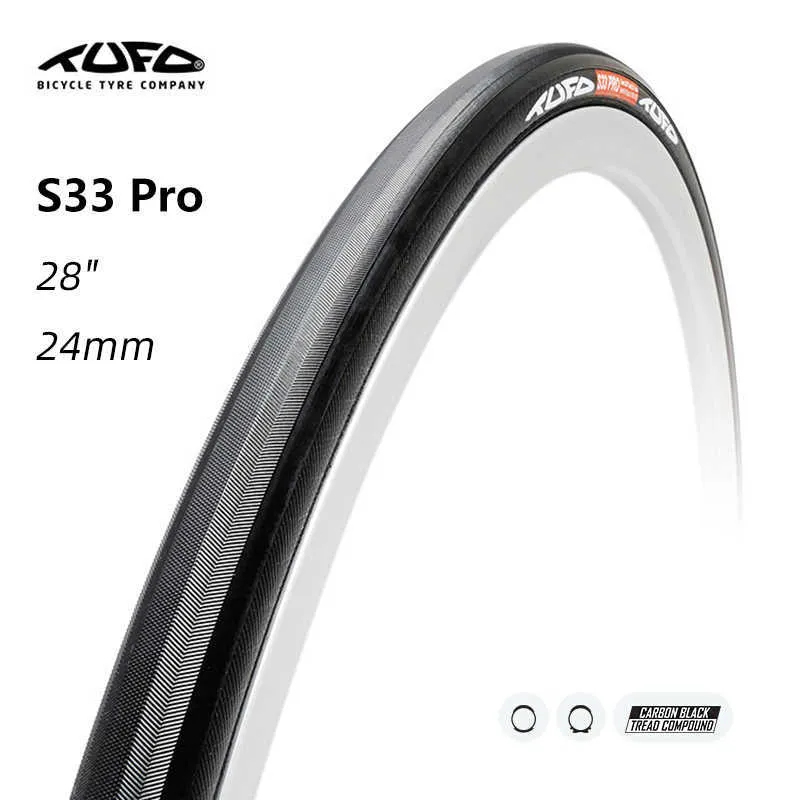 Pneus de vélo TUFO S33 PRO Pneu tubulaire pour vélo de route 700 x 24C Pneus sans chambre pliants pour vélo de route 28" 24mm 700C Pneu de vélo 68 Bar 90115 Psi HKD230712