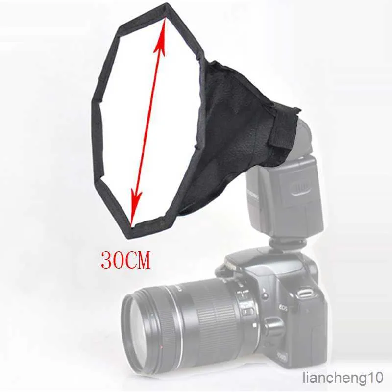 Flash Diffusers 30cm Octagon Flash Diffuser Mini Softbox for Canon for Nikon Speedlite Photo Studio Accessories Soft Box R230712