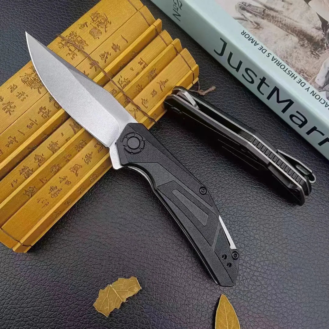 Top Qualité KS1370 Couteau Pliant Assisté Flipper 8Cr13Mov Stone Wash Drop Point Blade GRN Poignée EDC Pocket Folder Couteaux avec Retail Box