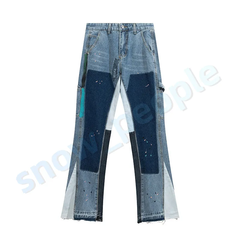 Jeans Svasati Da Uomo Pantaloni In Denim Strappato In Difficoltà