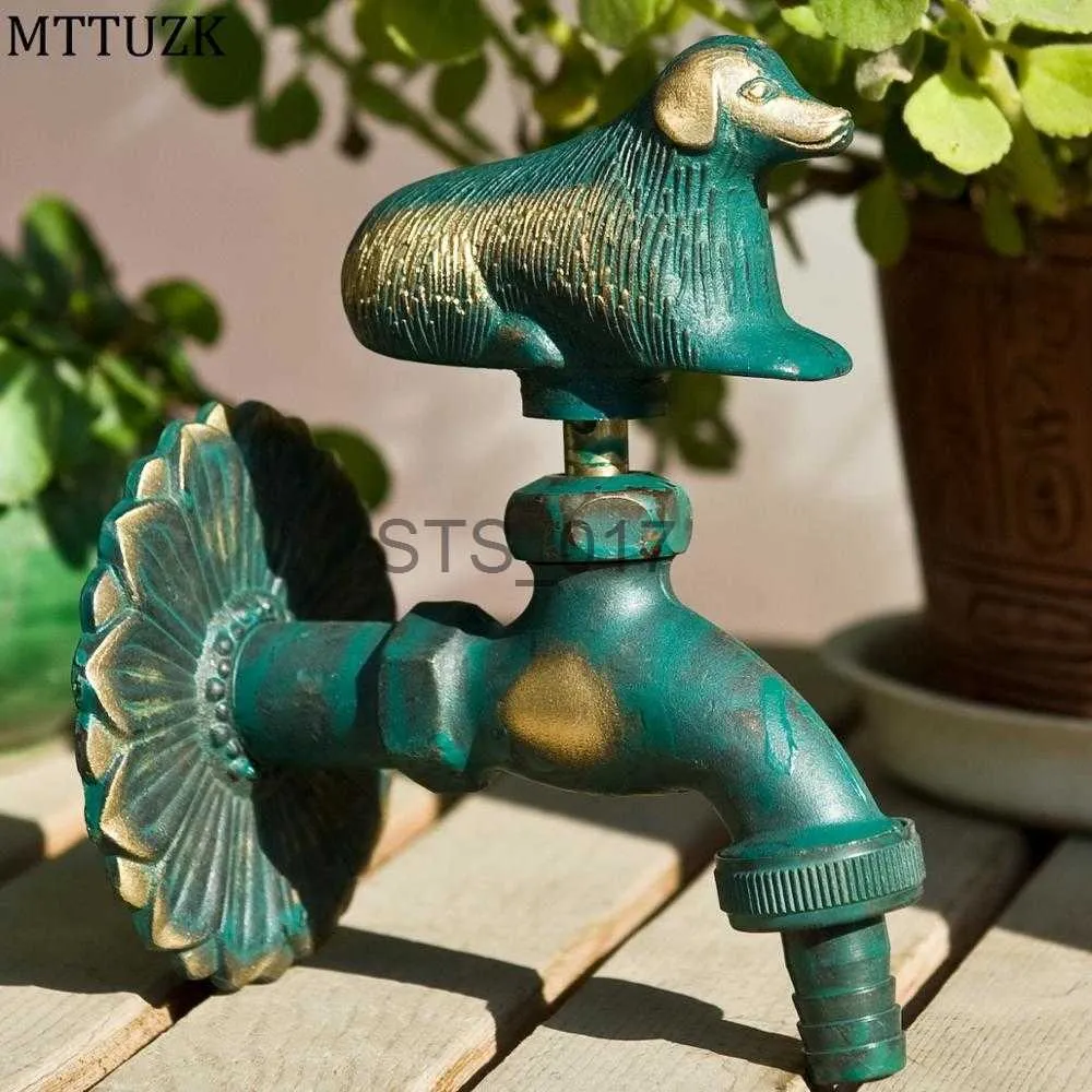 Vintage Brass Dog Handle Garden Tap – Outdoor Spigot With Valve & Fittings, Easy Install, 1/2" Female Thread