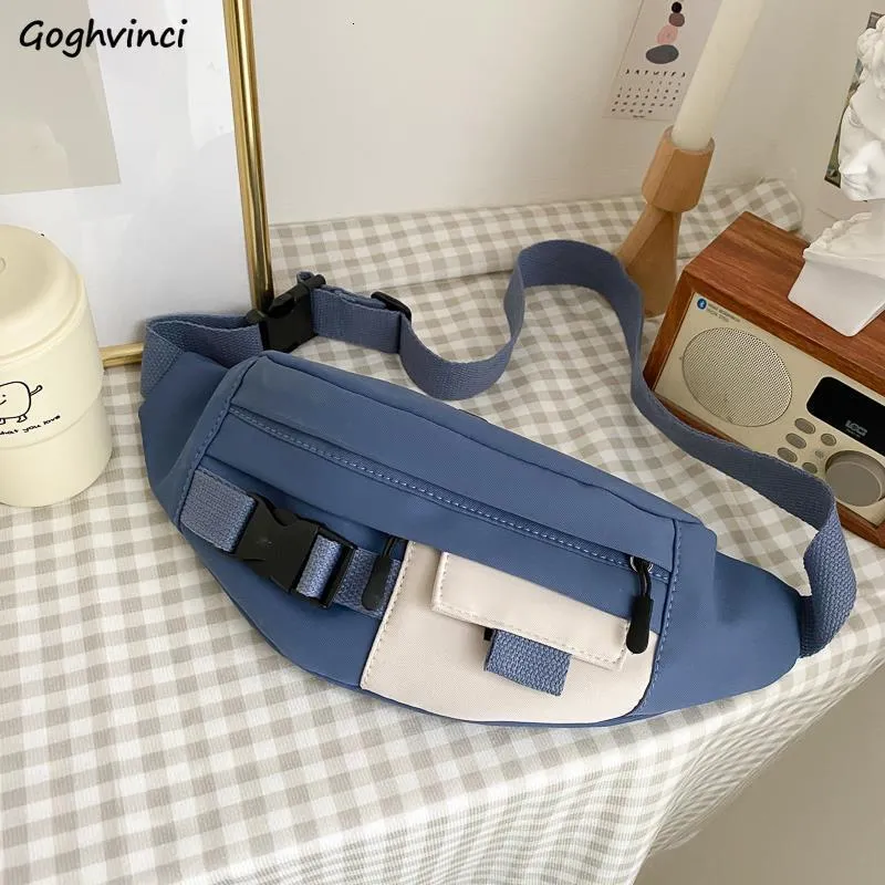 Waist Bags Casual Functional Money Phone Pouch Belt Bag Female Canvas Banana Fanny Pack Cargo Harajuku Fashion Ulzzang Daily 230713