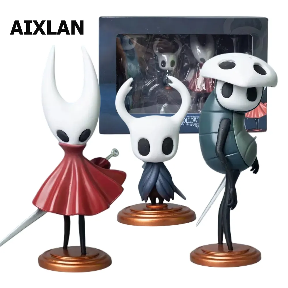 Eylem Oyuncak Figürleri 3pcs Set Game Hollow Knight Anime Şekil Hollow Knight PVC Aksiyon Şekil Koleksiyon Modeli Oyuncak 230713