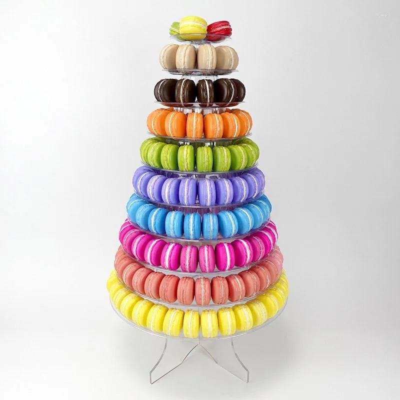 Bakvormen Gereedschap 1 Set 10 Tiers Clear Acryl Macaron Stand Cake Tower Display Boom